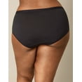 thumbnail image 2 of Playtex Microfiber Hipster Underwear Pack, Full Coverage, Moisture-Wicking, 3-Pack Heirloom White Leo/Black/Black 5XL Women's, 2 of 4