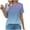 Navy, variant on Short Sleeve Top for Women Round Neck Polyester Casual Printed Regular Length Size Chart Included