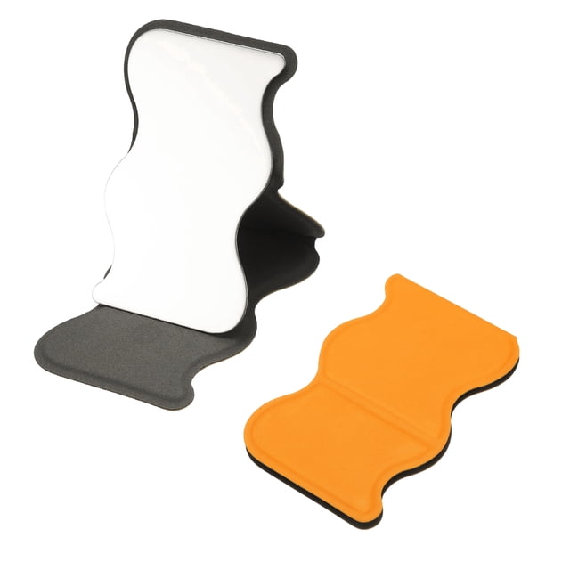 Espejo de Bolsillo Pequeño Uxcell con Olas para Bolso, Espejo Compacto de Maquillaje de Acero Inoxidable (Naranja)
