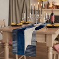 thumbnail image 2 of Boho Navy Blue 48 Inch Table Runner, Modern Geometric Abstract Art Farmhouse Dresser Scarf Cotton & Linen Tablerunner for Dining/Kitchen Island/Holiday Party Décor 13" x 48", 2 of 9