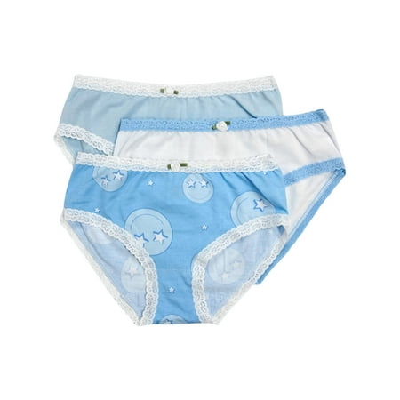 

Esme Big Girl s Panty Size XX-Large Petite 14 Blue Happy Face (3PCs)
