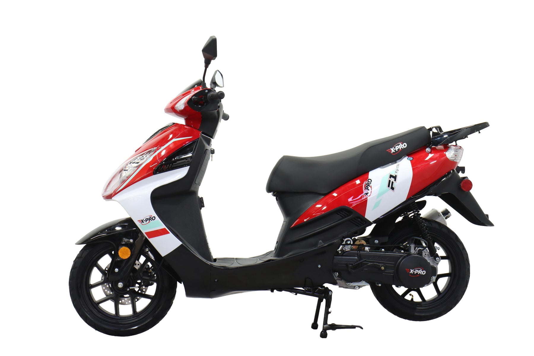 X-Pro Brand New 150 Gas Moped Scooter, 13" Aluminum Wheels, Electric/Kick Start Large Headlights!