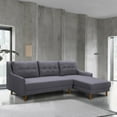 thumbnail image 2 of Divine Sectional in Champagne Wood Finish and Dark Gray Fabric, 2 of 7