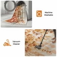 thumbnail image 5 of Orange Eucalyptus Leaves Washable Area Rug 3'x5', Spring Floral Summer Botanical Woven Cotton Tassels Kitchen Rugs, Non Slip Indoor Door Mat Throw Carpet for Entryway Living Room Nursery Laundry Room, 5 of 9