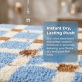thumbnail image 3 of REGALWOVEN Checkered Non Slip Bath Mats, Soft Fluffy Absorbent Bathroom Rugs for Shower, Sink Blue-2 20" x 32", 3 of 7
