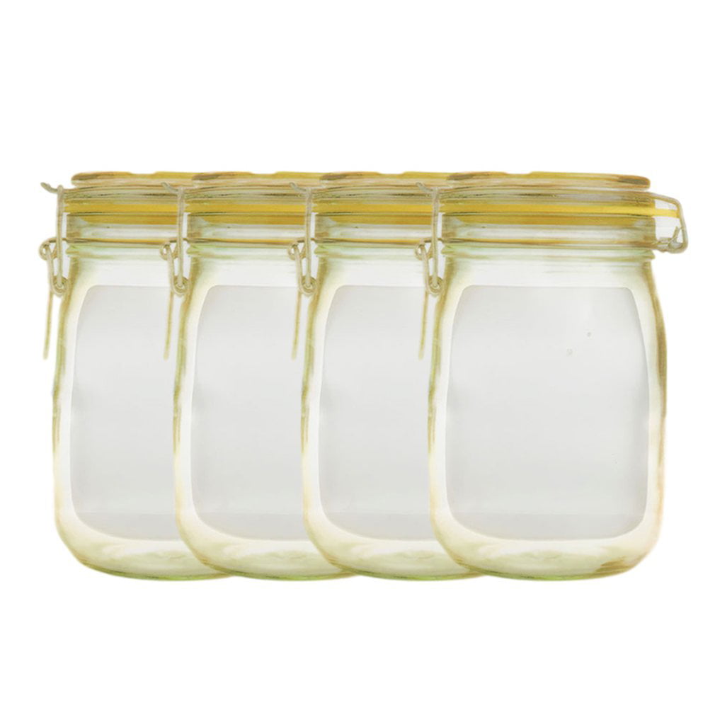 Reusable Mason Jar Bottles Bags Nuts Candy Cookies Waterproof Seal Zip Lock Bags