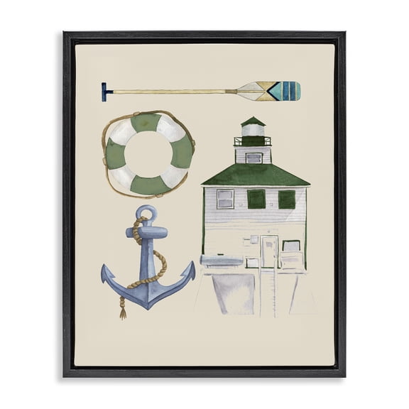Stupell Industries Traditional Black Floating Frame Canvas Art, 17 x 21, by Brooke Pajkurich