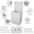 thumbnail image 4 of Chest Freezer 3.5 CU.FT, Horizontal Freezer with Storage Basket, Quiet Compact Freezer - 7 Temperature Settings, White, 4 of 10