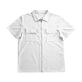 thumbnail image 5 of SAWOBUUN Men's Texture Zip Front Jacket Short Sleeve Collared Sport Top Casual Athletic Outerwear, 5 of 7
