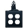 thumbnail image 3 of Village Wrought Iron EOO-10 Lighthouse Outlet Cover Double - Black, 3 of 3