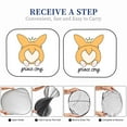 thumbnail image 5 of Kdxio Prince Corgi Dog Print 2-Piece Sun Shade Front Windshield - Foldable Car Front Window Sunshades For Most Sedans Suv Truck, 5 of 6