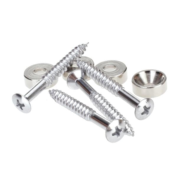 de 4 Casquillo Tornillos para Juntas de Cuello de Bajo de Guitarra, Piezas Duraderas Cromadas shamjiam Buje de virola de unión de cuello de bajo de guitarra con tornillo a juego cromado