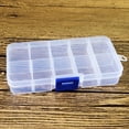 thumbnail image 1 of Allume Jewelry Organizer, Small Plastic Jewelry Box(10 grids) with Movable Dividers Earring Storage Containers Clear, 1 of 6