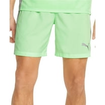 Puma Men's Slim Fit Striped Soccer Shorts Green Size Small