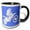 Black/White, variant on 3drose, Motor X Dirt Bike Monotone Vector Art White Design, 11oz Two-tone Yellow Mug