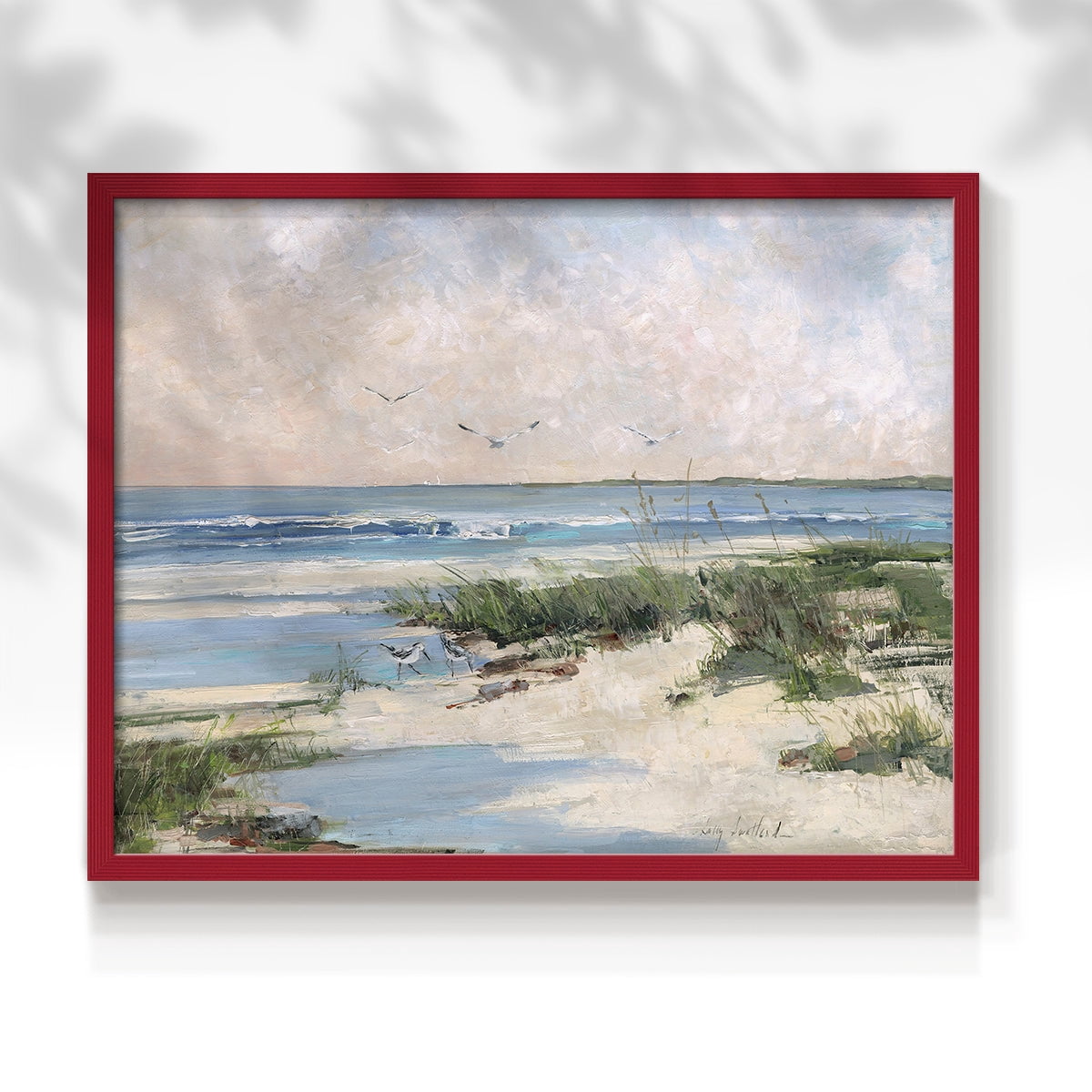 Soft Morning Sea by Sally Swatland - Restickable Framed Giclée Print