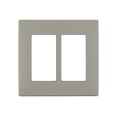 thumbnail image 1 of Placa de pared Leviton Renu de dos elementos, sin tornillos, a presión, madera ahumada, 1 of 3