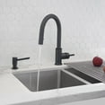 thumbnail image 2 of Stylish One-Handle 14" Ht. Matte Black Pull Down Kitchen Faucet with Soap Dispenser K131NS01N, 2 of 9