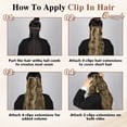 thumbnail image 4 of CREAMILY Clip in Hair Extensions 4PCS Thick Hairpieces Golden Brown Long Wavy Curly Synthetic Hair Extensions for Women 23in, 4 of 7