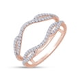 thumbnail image 3 of AFFY Infinity Wedding Ring Guard Enhancer, 0.40CT Moissanite Diamond 14K Rose Gold over Silver-7.5, 3 of 6