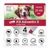 K9 Advantix II Monthly Flea & Tick Prevention for Large Dogs 21-55 lbs, 4-Monthly Treatment