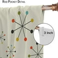 thumbnail image 6 of Mid Century Blackout Curtains, 60s Geometric Vintage Mid Century Abstract Modern Pattern Window Treatments for Bedroom Living Room Kitchen Rod Pocket Curtains42X54 Inch, 6 of 6