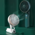 thumbnail image 2 of Stay Cool with 5 Speeds Handheld Fan Portable Foldable Digital Display, 2 of 5