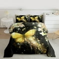 thumbnail image 2 of Castle Fairy Flying Butterfly Girl Boy Bedding Comforter Set 2pcs,Chic Yellow Flowers Twin Comforter Sets Microfiber,Dreamy Princess Breathable Bedding Set,Lightweight Room Decor,Reversible, 2 of 8