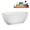 thumbnail image 2 of 59" Streamline B-260-48-BL Soaking Freestanding Tub and Tray With Internal Drain in Matte Black, 2 of 10