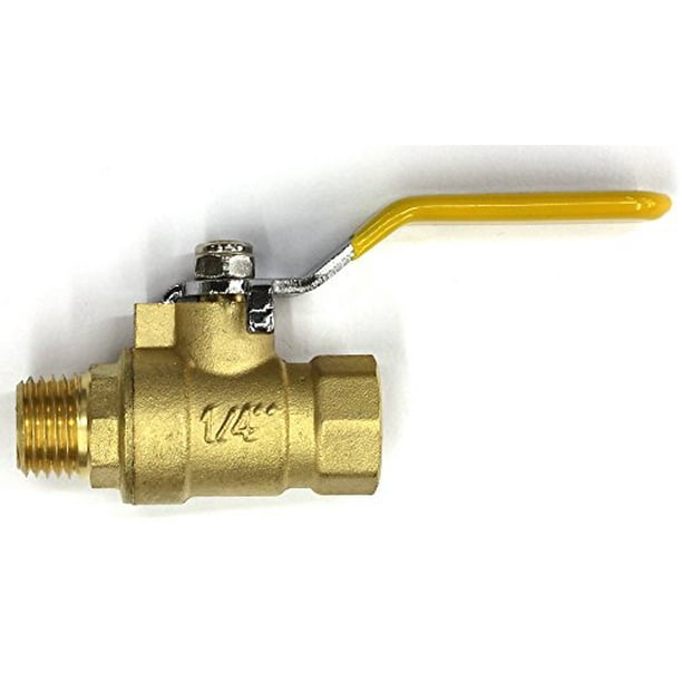 LeadFree Brass InLine Ball Shut Off Valve, Quarter Turn, 1/4