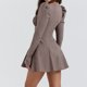 thumbnail image 5 of Mini vestido de café para mujer vestido corto Vintage con mangas abullonadas ropa de fiesta ajustada FLhrweasw Nuevo, 5 of 7
