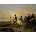 thumbnail image 2 of Horace Vernet 14x12 Black Ornate Wood Framed Double Matted Museum Art Print Titled: Keizer Napoleon I and His Staff on Horseback (1810 - 1850), 2 of 5