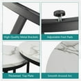 thumbnail image 5 of Semiocthome Modern Nesting Coffee Table Set,End Table for Living Room, 23.6" W, White,Marble Pattern, 5 of 9