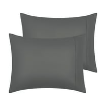 Unique Bargains Pillow Cases with Envelope Closure Pillow Covers 2 pcs Standard Dark Gray