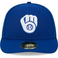 thumbnail image 2 of Men's New Era  Royal Milwaukee Brewers White Logo-Low Profile 59FIFTY Fitted Hat, 2 of 5