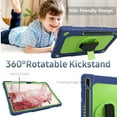 thumbnail image 6 of FIEWESEY for Samsung Galaxy Tab S8 Plus Tablet Case,Adjustable Shoulder Strap Hand Strap Rotatable Stand Kids Shockproof Cover for Samsung Galaxy Tab S8 Plus/S7 FE/S7 Plus 12.4 inch(Navy/Green), 6 of 6