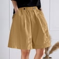 thumbnail image 1 of MKLEKYY Pantalones Cortos para Mujer, Pantalones Cortos Anchos de Pierna para Mujer, Pantalones Cortos Cómodos, Pantalones Cortos Casuales de Moda, Pantalones Cortos Sueltos Hasta La Rodilla, 1 of 4