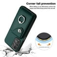 thumbnail image 4 of Wallet Case Compatible for Samsung Galaxy A13 4G with Card Holder, Rotation Finger Ring Kickstand Card Slots Case, Classic PU Leather Shockproof Magnetic Button Cover for Galaxy A13 4G, Green, 4 of 6