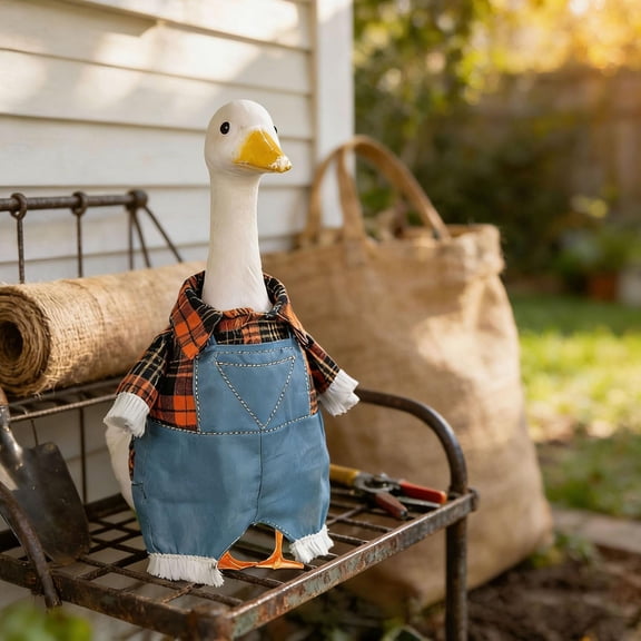 Porch Goose Outfits 23 Inch, Porch Goose Clothes, Easter Porch Goose Outfit, Large Outdoor Garden Holiday Decor For Patio Balcony Porch Display