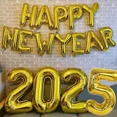 thumbnail image 2 of 2025 Feliz Año Nuevo Globos Banner Número Oro Rosa Letra Globo De Aluminio Decoración De Fiesta De Nochevieja Bolas Suppl, 2 of 5