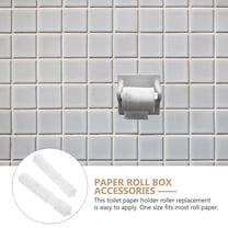 UPGRATOR Toilet Paper Holder 2Pcs White Plastic for Bathroom and Home Spring Loaded Tool