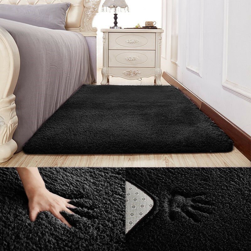 5 Colors NonSlip Thick Shaggy Plush Area Fluffy Rug Soft Bathroom Carpet Bath Mat Bedroom