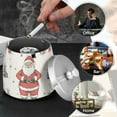 thumbnail image 4 of Yayeee Ashtray with Lid for Cigarette Smokeless Stainless Steel Home Ash Holder, Beige Christmas Santa, 4 of 7