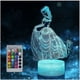 thumbnail image 1 of Lámpara LED de ilusión para decoración de dormitorio, luz nocturna de sirena 3D con batería o alimentación por USB, control remoto y táctil inteligente, regalos de sirena perfectos, segura y no, 1 of 5