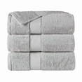 thumbnail image 2 of BNM Egypt Produced Giza Cotton Plush Bath Towel Set of 3, Platinum, 2 of 13