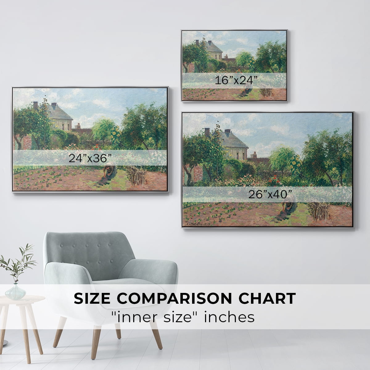 Vintage Landscape-CCLII By Wexford Home Framed in Silver Wood Gallery Wrapped Canvas 17 in. x 25 in.