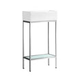 thumbnail image 6 of Pierre 19.5 Single, Freestanding, Open Shelf, Chrome Metal Frame Bathroom Vanity, 6 of 12