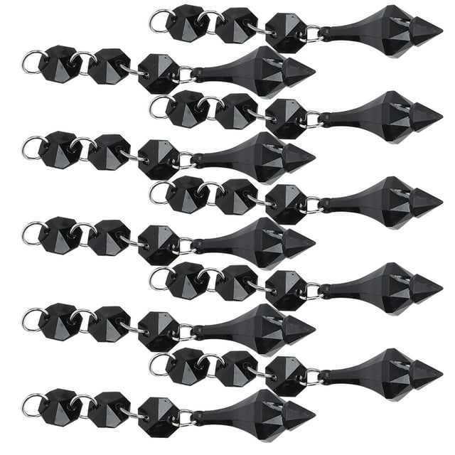 Colgante De Cristal, Decoración De La Lámpara Lámpara De Araña De Bricolaje Decoración De La Lámpara Colgante De Lámpara De Bricolaje Decoración De Cuentas Irregulares Para ANGGREK Negro
