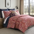 thumbnail image 4 of Levtex Home - Spruce Red Comforter Set - Twin/Twin XL Comforter (68x88in.) and 1 Standard Sham (20x26in.) - Paisley Design - Reversible - Cotton Front and Back - Polyester Fill, 4 of 4