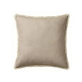 thumbnail image 2 of Sulaicai Bohemian Throw Pillow with Tassel Trim, 18" x 18" Khaki Fringe Square Decorative Cushion for Sofa, Couch, and Living Room Decor, 2 of 7
